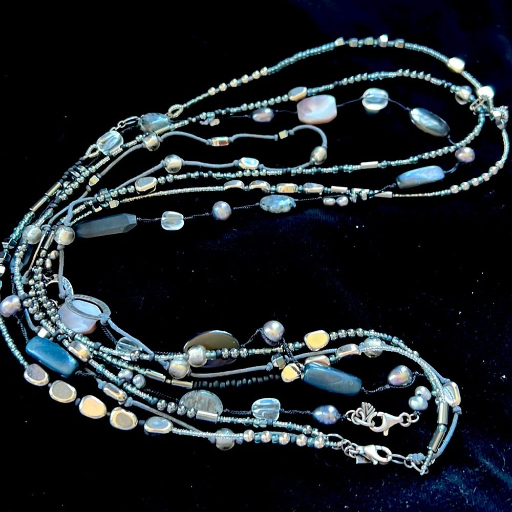 Silpada #N2097  AND N1796• TWO Hematite and pearl Necklaces